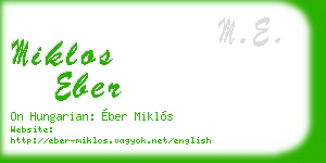 miklos eber business card